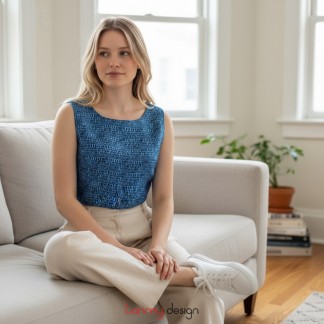 Silk top CUCKOO - INDIGO RICE